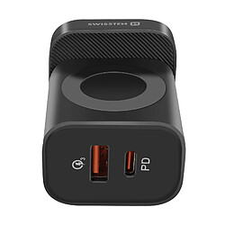 Swissten Chargeur Secteur 22.5W USB et USB C et Module Magnétique Apple Watch Noir