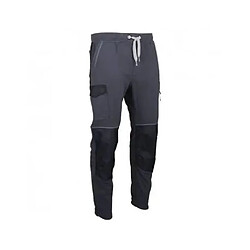 Pantalon jogging molleton élastique LMA Noir 1601 TECHNO T.2XL