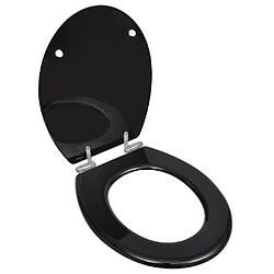 vidaXL Sièges de toilette avec couvercles 2 pcs MDF Noir