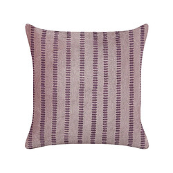 Beliani Coussin AGAPANTHUS Coton 45 x 45 cm À rayure Impression en bloc Rose