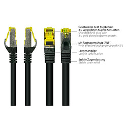 Avis Good Connections Patchkabel mit Cat. 7 Rohkabel S/FTP schwarz 30m