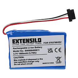 Vhbw EXTENSILO Batterie compatible avec Becker Traffic Assist 107, 7926, 7927, 7977 appareil GPS de navigation (1000mAh, 3,7V, Li-ion)