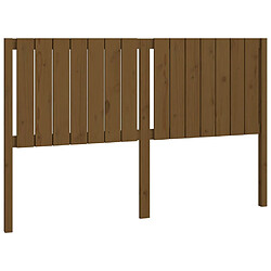 vidaXL Tête de lit Marron miel 155,5x4x100 cm Bois massif de pin