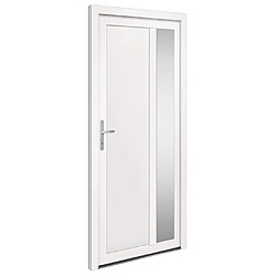 vidaXL Porte d'entrée Blanc 98x208 cm PVC