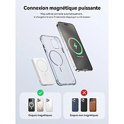 SANAG Pour Magsafe Power Bank 5000Mah, Chargeur Portable Sans Fil Magnétique 2 En 1 Avec Chargeur Iwatch, Batterie Usb-C À Charge Rapide 20W Pour Iphone 16/15/14/13/12 Pro , Apple Watch (Blanc)