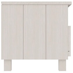 Avis vidaXL Meuble TV HAMAR Blanc 106x40x40 cm Bois massif de pin