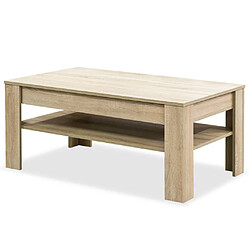 vidaXL Table basse bois d'ingénierie 110x65x48 cm Chêne