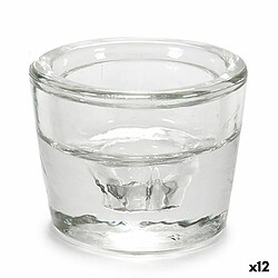 Gift Decor Bougeoir Transparent verre 6 x 4,3 x 6 cm (12 Unités)