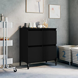 vidaXL Buffet Noir 60x35x70 cm Bois d'ingénierie