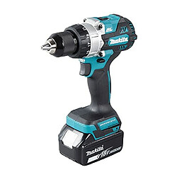 Makita DHP 486 RTJ Perceuse-visseuse à percussion sans fil 18 V 130 Nm Brushless + 2x Batteries 5.0 Ah + Chargeur + Coffret Makpac