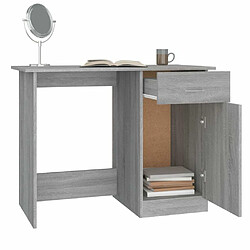 Maison Chic Bureau,Table de travail pour chambre Sonoma gris 100x50x76 cm Bois d'ingénierie -GKD72094 pas cher