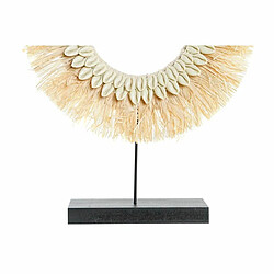 Figurine Décorative DKD Home Decor Naturel Noir Raphia Coquillages (28 x 7 x 38 cm)