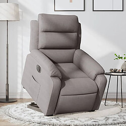 vidaXL Fauteuil inclinable électrique taupe tissu