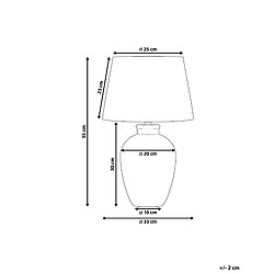 Avis Beliani Lampe à poser en céramique grise ARCOS