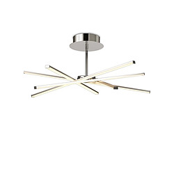 Inspired Star Semi Flush, 42W LED, 3000K, 3700lm, Argent/Acrylique Givré/Chrome Poli, 3 ans de Garantie