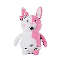 Universal Poupée ours noir et blanc, peluche lapin blanc rose, animal empaillé (rose)