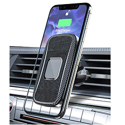 Chrono Chargeur de voiture magnétique sans fil, support de voiture pour évent à charge rapide Qi 15 W, support de téléphone de voiture magnétique compatible pour iPhone 11 Xs Max XR X, Samsung S10 S9, Huawei, LG0 S9, Huawei, LG (noir)