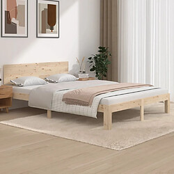 vidaXL Cadre de lit sans matelas bois massif de pin 140x200 cm