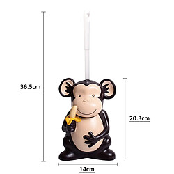 Universal Créatif Cute Monkey Toilet Brosse Set Base en Résine Maison Hôtel Toilette Nettoyage Outils Décoration Décoration | Porte-brosse de toilette pas cher