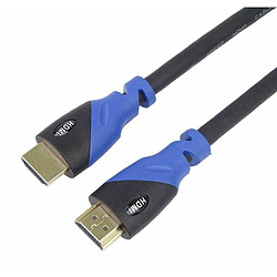 Avis PremiumCord Câble HDMI 2.0b 4K - Résolution UHD 4K @ 60Hz 2160p, 3D, Arc, HDCP - Connecteurs plaqués Or - Connecteurs en PVC Noir et Bleu - Longueur 3 m