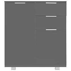 Avis Maison Chic Commode Buffet - Meuble de rangement Gris brillant 71x35x80 cm Bois d'ingénierie -GKD98416