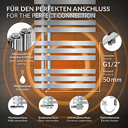 Acheter LuxeBath Iron EM Radiator Radiateur sèche-serviettes Radiateur de salle de bain chromé 60