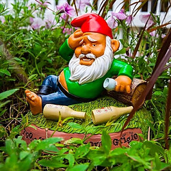 Totalcadeau Nain de jardin bourré gnome ivre humour