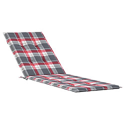 Maison Chic Coussin Confort | pouf | Coussin de chaise de terrasse carreaux rouge (75+105)x50x3 cm -GKD80297