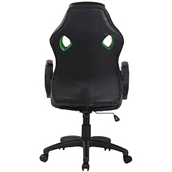 Decoshop26 Fauteuil de bureau chaise gaming forme ergonomique en PVC vert et plastique 10_0002759 pas cher