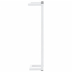 Avis vidaXL Porte-serviette Blanc 12,5x12,5x60 cm Acier