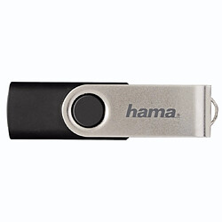 Hama Clé USB 2.0 ""Rotate"", 8 GB, 10 MB/s, Noir/Argenté