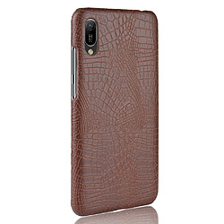 Avis Wewoo Coque PC + PU antichoc en texture de crocodile pour Huawei Y6 Pro 2019 marron