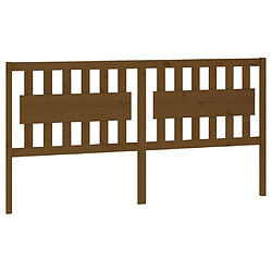 vidaXL Tête de lit Marron miel 185,5x4x100 cm Bois massif de pin