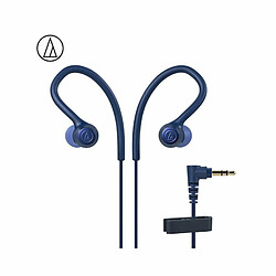 Original Audio-Technica Ath-Sport10 In-Ear Filaire Écouteur Musique Casque Sport Écouteurs Avec Ipx5 Étanche Pour Huawei Xiaomi Bleu