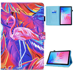 Etui en PU motif de couture avec support pour Huawei Enjoy Tablet 2/MatePad T 10 9.7 pouces/T 10S 10.1 pouces/Pad X6 9.7 pouces - oiseau