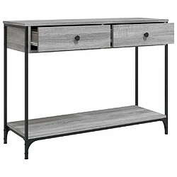 Maison Chic Table console | Meuble d'entrée | Table d'appoint sonoma gris 100x34,5x75 cm bois d'ingénierie -GKD59907 pas cher