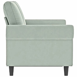 Acheter Maison Chic Canapé à 2 places,Sofa de Salon,Canapé droit Gris clair 120 cm Velours -GKD559127