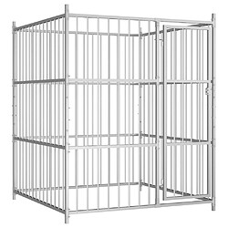 Helloshop26 Chenil extérieur cage enclos parc 150 x 150 x 185 cm animaux chien d'extérieur pour chiens 185 cm 02_0000339