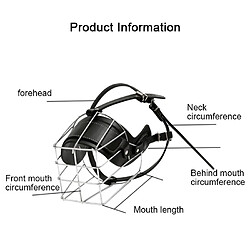 Avis Wewoo Muselières chien Cage en acier style panier fil museau protection couvrir avec bracelet en cuir, taille: L