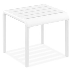 Alterego Table basse 'SIDONY' blanche en matière plastique