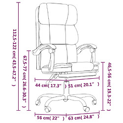 vidaXL Fauteuil inclinable de bureau Rose Similicuir pas cher