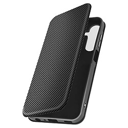 Avizar Étui pour Samsung Galaxy A25 5G Fibre de Carbone Clapet Porte-carte Carbone