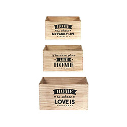 The Home Deco Factory Caisse en bois empilables Home (Lot de 3).