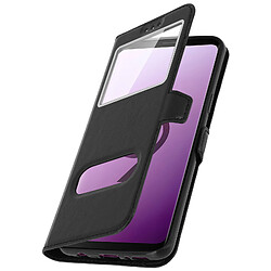 Avizar Housse Samsung Galaxy S9 Etui Double Fenêtre Coque Silicone Gel - Noir