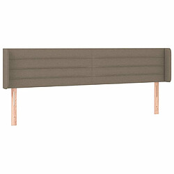 Avis Maison Chic Tête de lit scandinave à LED,meuble de chambre Taupe 203x16x78/88 cm Tissu -MN43388