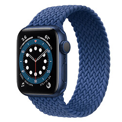 PHONECARE Bracelet Braided Solo NylonSense pour Apple Watch Ultra - 49mm (Poignet:157-170mm) - Bleu Foncé