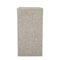 Acheter Beliani Cache-pot en fibre d'argile beige clair 40 x 40 x 77 cm DION