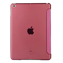 Acheter Etui en PU soie avec support tri-pliure rose pour votre Apple iPad 10.2 (2019)