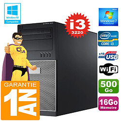 PC Tour DELL 7010 Core I3-3220 Ram 16Go Disque 500 Go Graveur DVD Wifi W7 - Occasion