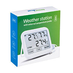 Station météo GreenBlue avec sonde extérieure de 1,5m, longueur de câble 1,5m, batterie 2xAA, GB381 pas cher